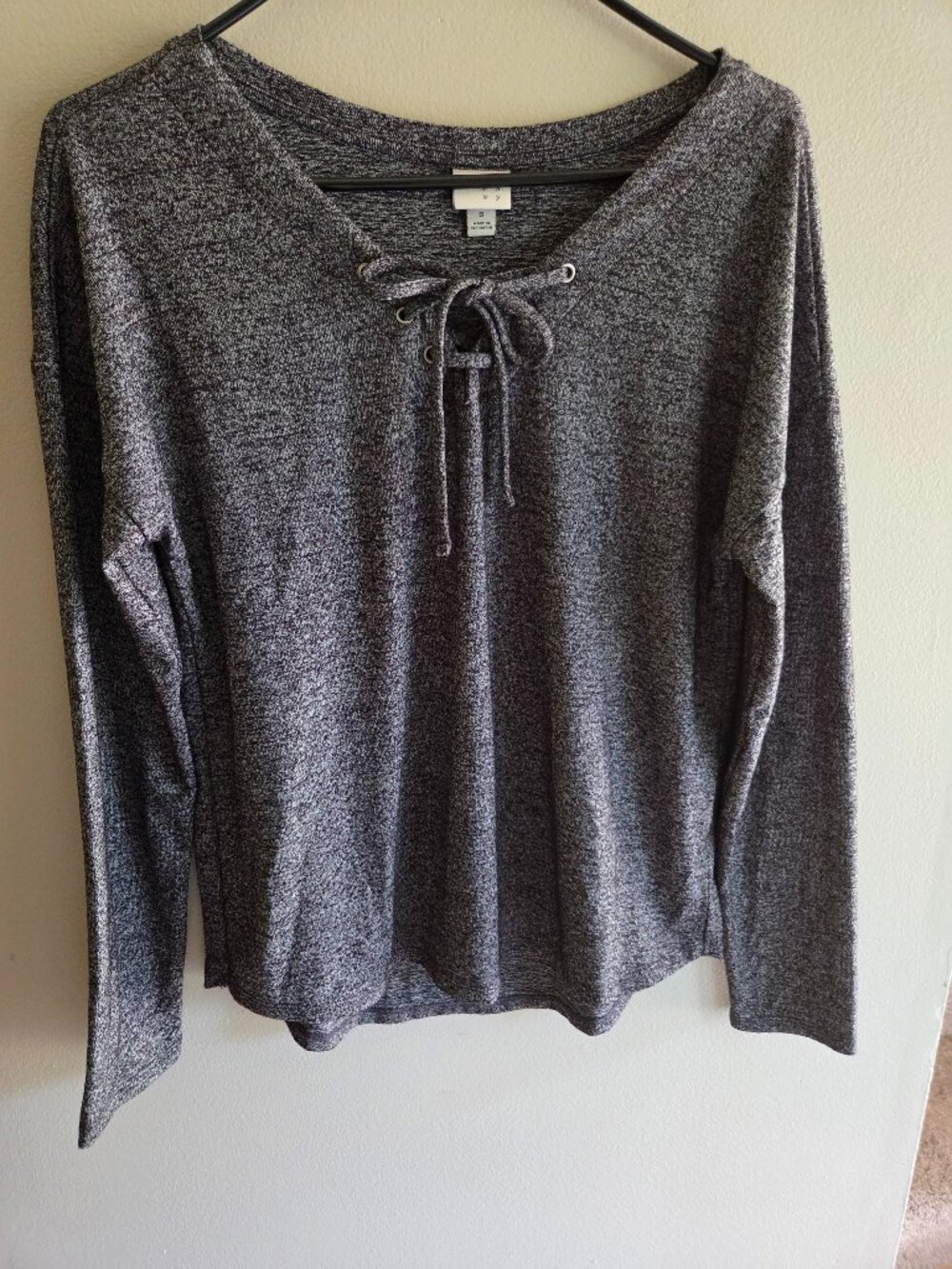 Women's Top, Long Sleeve, Lace Up Detail